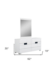 30" Superb White High Gloss Dresser