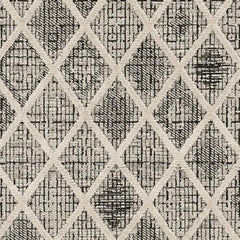 8' X 11' Cream And Charcoal Geometric Area Rug