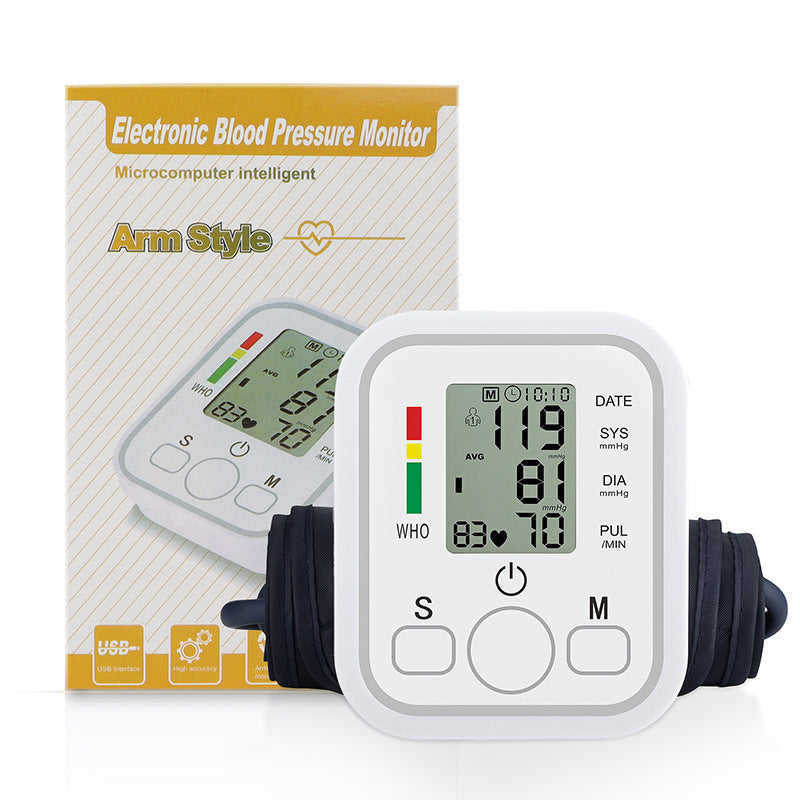 Medical Electronic Upper Arm Dynamic Pulse Detection Household Portable Smart Sphygmomanometer For The Elderly