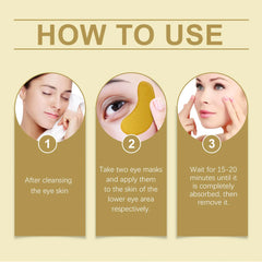 EELHOE Gold Firming Eye Mask Lightens Fine Lines, Dark Circles, Moisturizes And Moisturizes, And Firms The Skin Around The Eyes