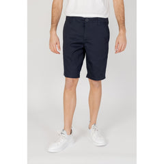 Blue Cotton Bermuda