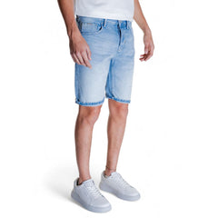 Light Blue Cotton Bermuda