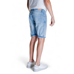 Light Blue Cotton Bermuda