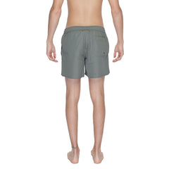 Green Polyester Swim Short