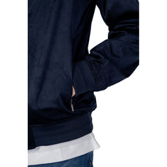 Blue Polyester Jackets & Coat