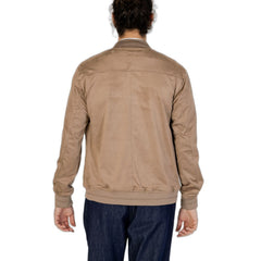 Brown Polyester Jackets & Coat