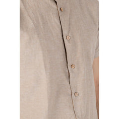 Beige Linen Shortsleeve
