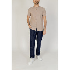 Beige Linen Shortsleeve