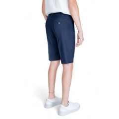 Blue Linen Bermuda