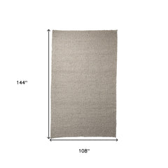 9' X 12' Beige Berber Hand Woven Area Rug-4