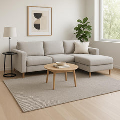 9' X 12' Beige Berber Hand Woven Area Rug-0