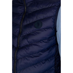 Blue Polyamide Sleveless Jacket