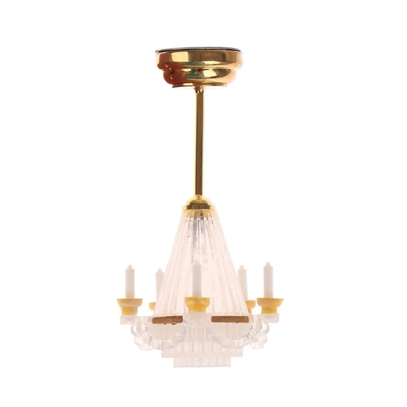 LUOZZY Dollhouse Chandelier Lights Ceiling Candle Chandelier Miniature Chandeliers for Dollhouse Led Chandelier