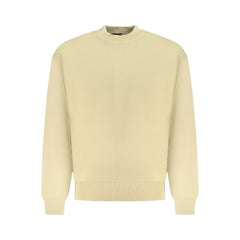 Beige Cotton Men Sweater