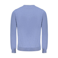 Blue Cotton Men Sweater