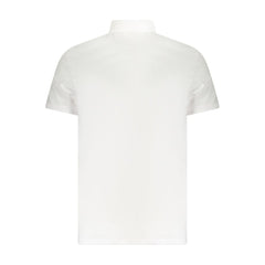 White Cotton Men Polo Shirt
