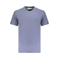Blue Cotton Men T-Shirt