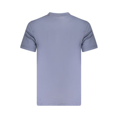 Blue Cotton Men T-Shirt