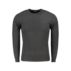Black Viscose Men Sweater