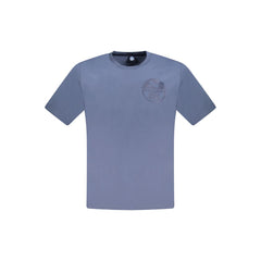 Blue Cotton Men T-Shirt
