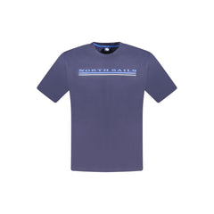 Blue Cotton Men T-Shirt