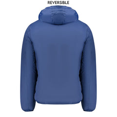 Blue Polyamide Men's Reversible Jacket
