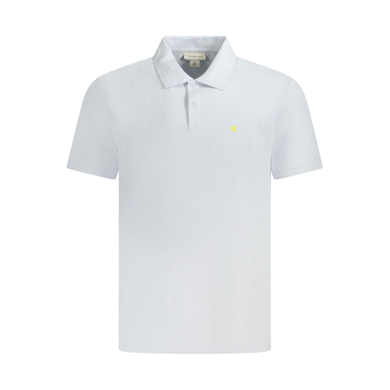 Light Blue Cotton Men Polo Shirt
