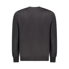 Black Cotton Men Sweater