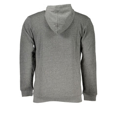 Brown Cotton Men Sweater with Hood