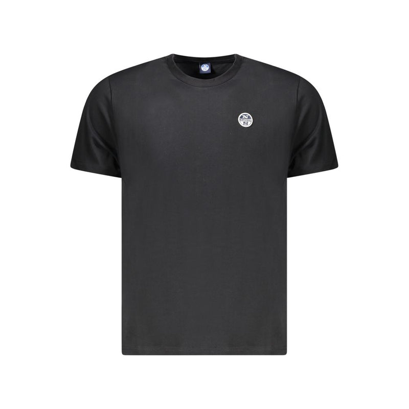 Black Cotton Men T-Shirt