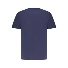 Blue Cotton Men T-Shirt