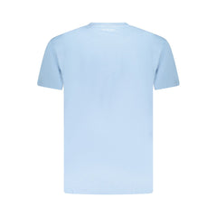 Light Blue Cotton Men T-Shirt