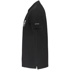 Black Cotton Men Polo Shirt