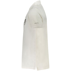 White Cotton Men Polo Shirt