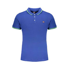 Blue Cotton Polo Shirt