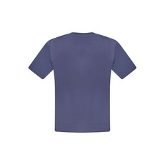 Blue Cotton Men T-Shirt