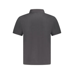 Black Cotton Men Polo Shirt