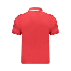 Red Cotton Men Polo Shirt