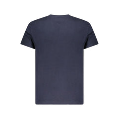Blue Cotton Men T-Shirt
