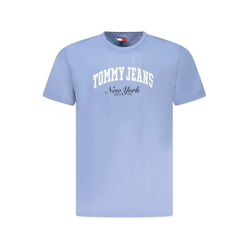 Blue Cotton Men T-Shirt