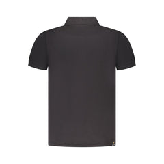 Black Cotton Polo Shirt