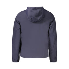 Blue Nylon Men Jacket