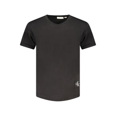 Black Cotton Men T-Shirt