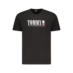 Black Cotton Men T-Shirt