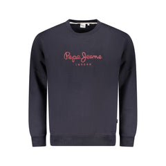 Blue Cotton Men Sweater