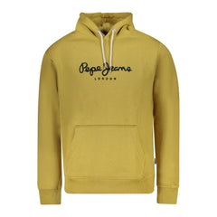 Yellow Cotton Men Sweater