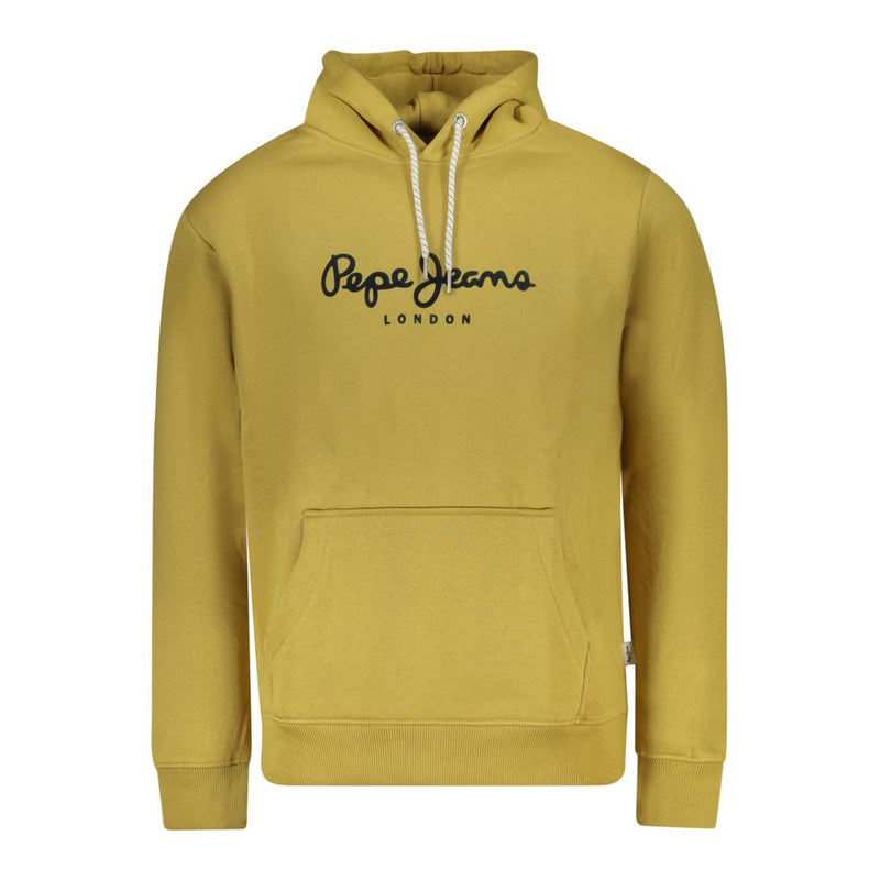 Yellow Cotton Men Sweater