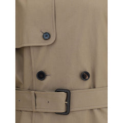 Long cotton gabardine Trench Coat