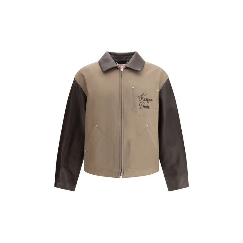 Wool and leather college Jacket