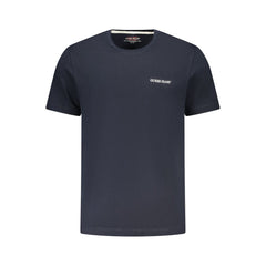 Blue Cotton Men T-Shirt